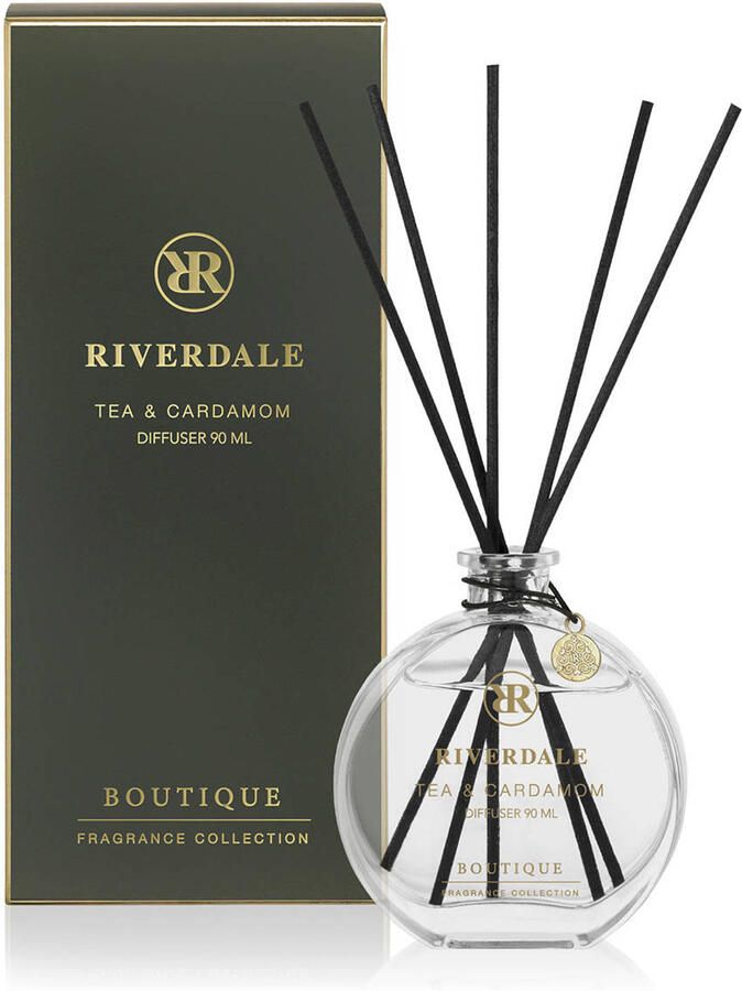 Riverdale geurstokjes Boutique Tea & Cardamom 90ml groen 90 ml