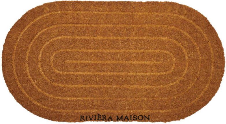 Rivièra Maison Riviera Maison Deurmat binnen Kokos Droogloopmat Oval Bruin