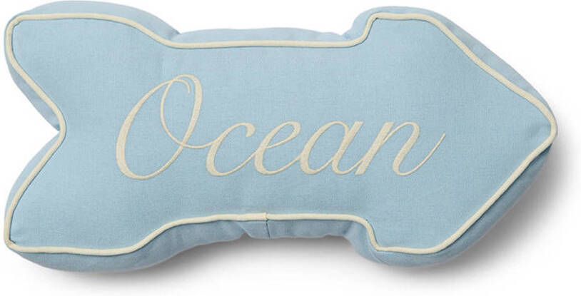 Rivièra Maison Riviera Maison Sierkussen Blauw Beach Sign Decoratief kussen Katoen