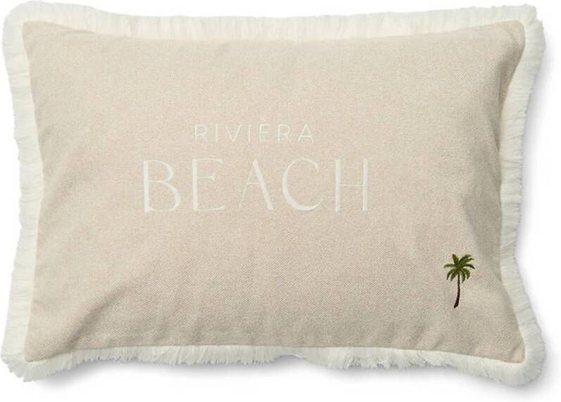 Rivièra Maison Riviera Maison Beach Palm Tree Pillow Cover 65x45 Flax