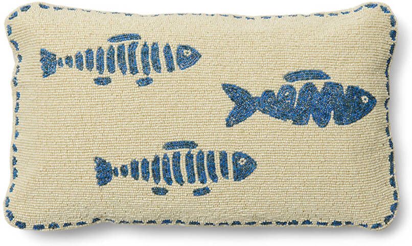 Rivièra Maison Riviera Maison Fish Beads Pillow Cover 50x30 Beige