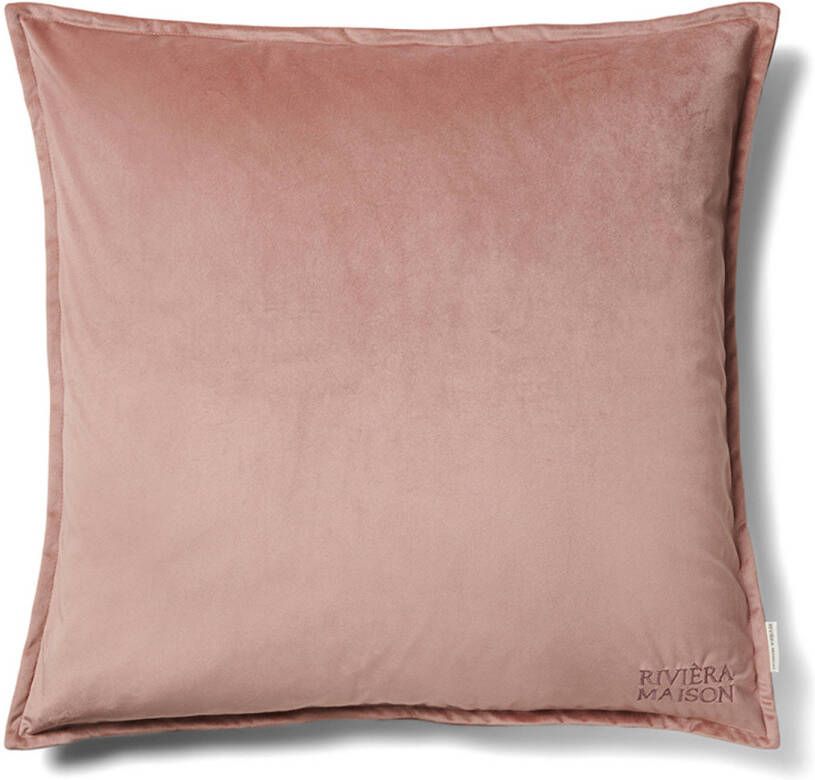 Rivièra Maison Riviera Maison Kussensloop RM Velvet Roze 60x60 cm
