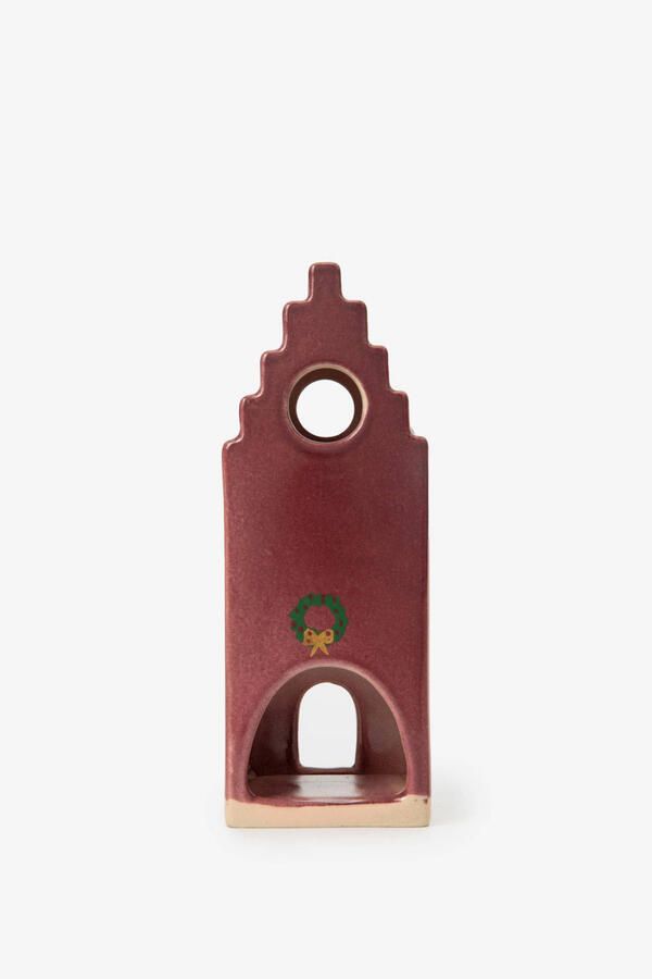 Sissy-Boy Donkerroze bloemenwinkel waxinelichthuisje (7x6x18 cm) - Foto 2