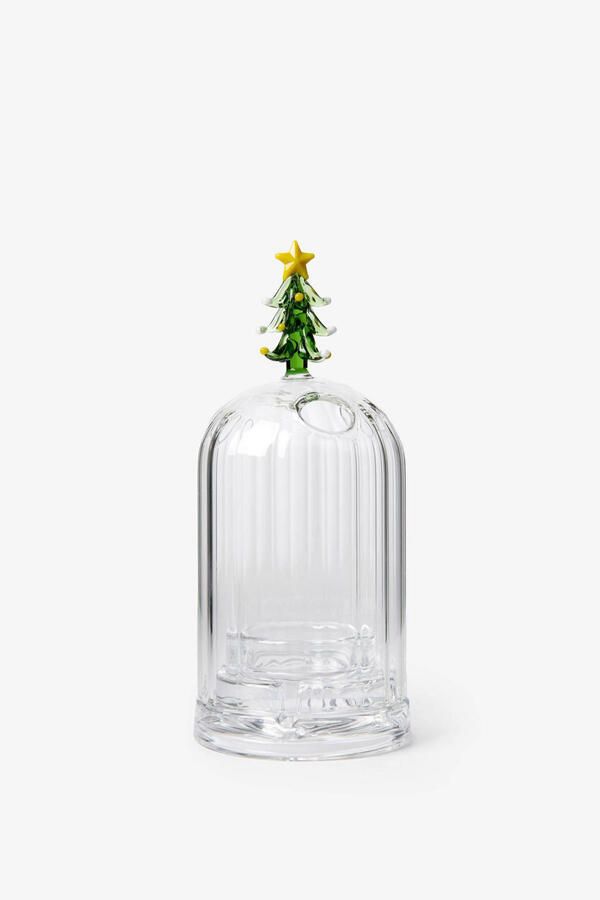 Sissy-Boy Glazen waxinelichthouder met kerstboom (16.5x7.5 cm) - Foto 3