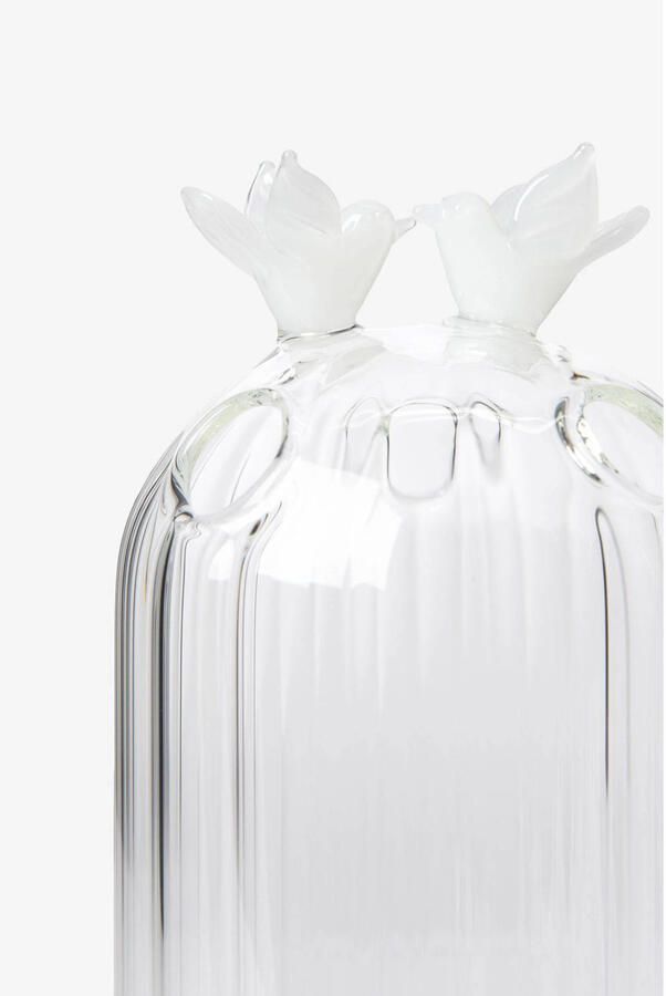 Sissy-Boy Glazen waxinelichthouder met kerstengel (14.5x7.5 cm)