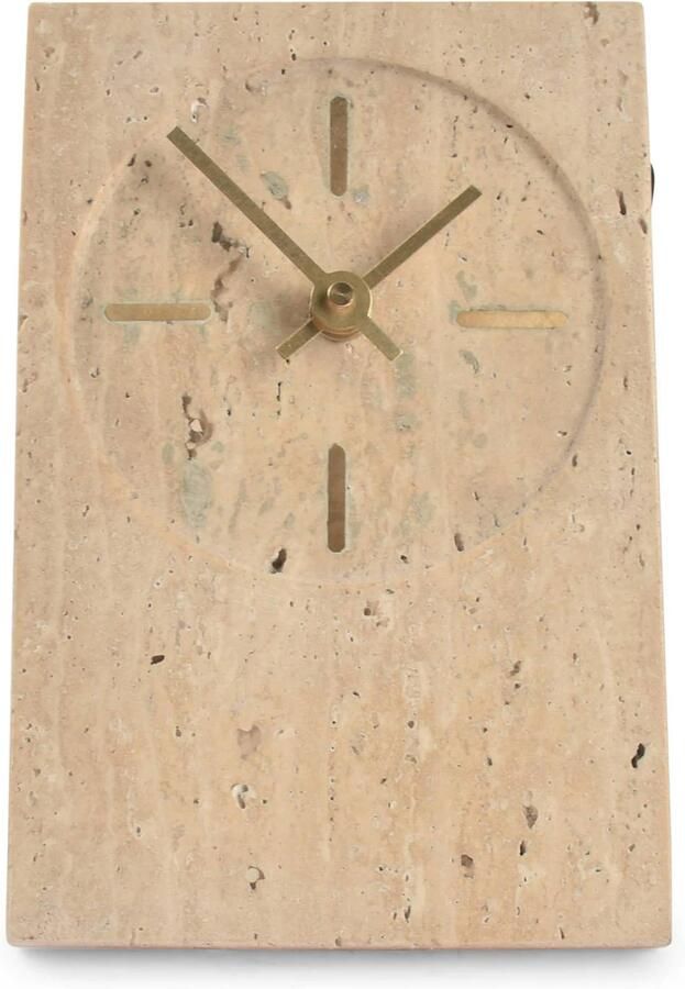 SP Collection tafelklok travertijn beige