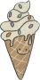 Tapis Petit Ice Cream ijsje vloerkleed 130x60 Annet Weelink Design - Thumbnail 1