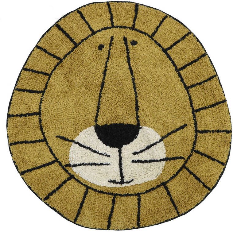 Tapis Petit Lion leeuw vloerkleed kindervloerkleed Ø100 bruin