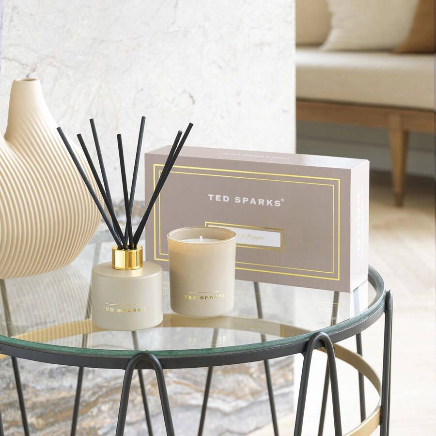 Ted Sparks Geurkaars & Geurstokjes Diffuser Gift Set Tonka &