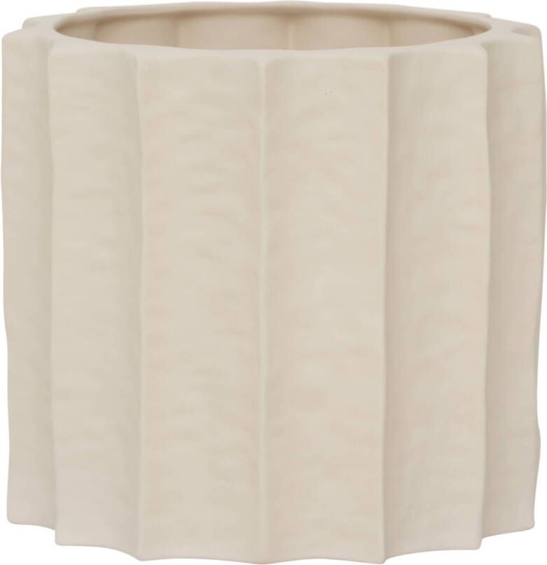 Urban Nature Culture bloempot Scallop creme (24x22 cm)