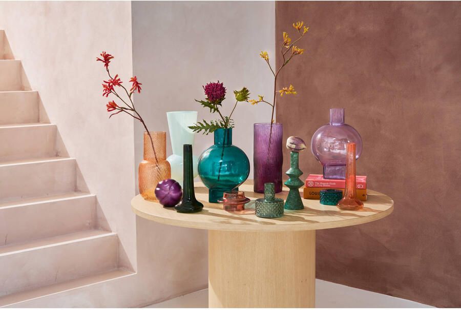 Urban Nature Culture vaas Keiko glas blauw (38 5 cm)