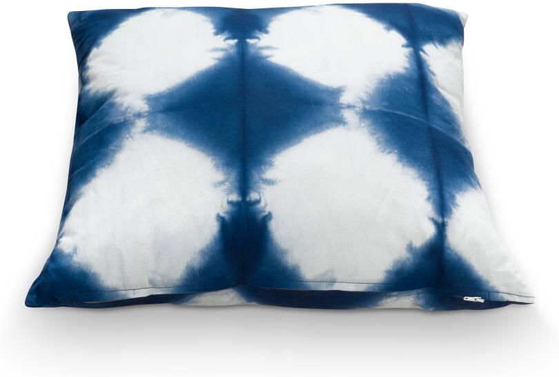 Vtwonen Decorative cushion Tie Dye Cushion Living room Blue White 50x50cm
