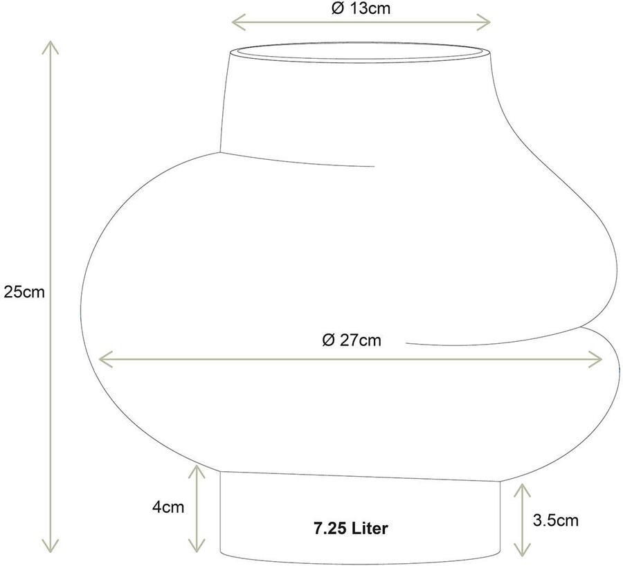 Vtwonen Flower vase Home accessories Glass vase 27x25cm