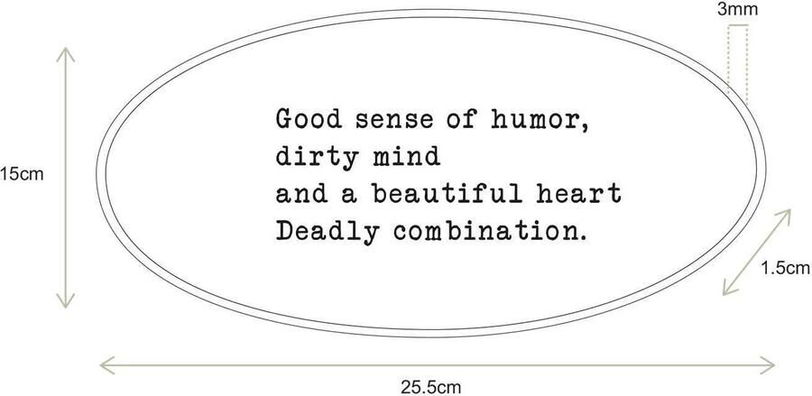 Vtwonen wandhanger Humor (25 5x1 5 cm) (25 5x1 5 cm) - Foto 2