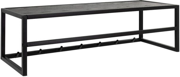 Hioshop Sea kapstok met hoedenplank en 7 haken zwart. - Foto 3