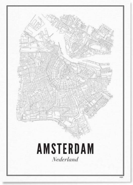 WIJCK. poster Amsterdam City (21x30 cm)