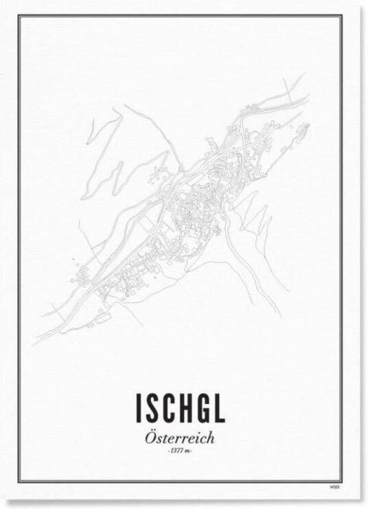 WIJCK. poster Ischgl City (21x30 cm)