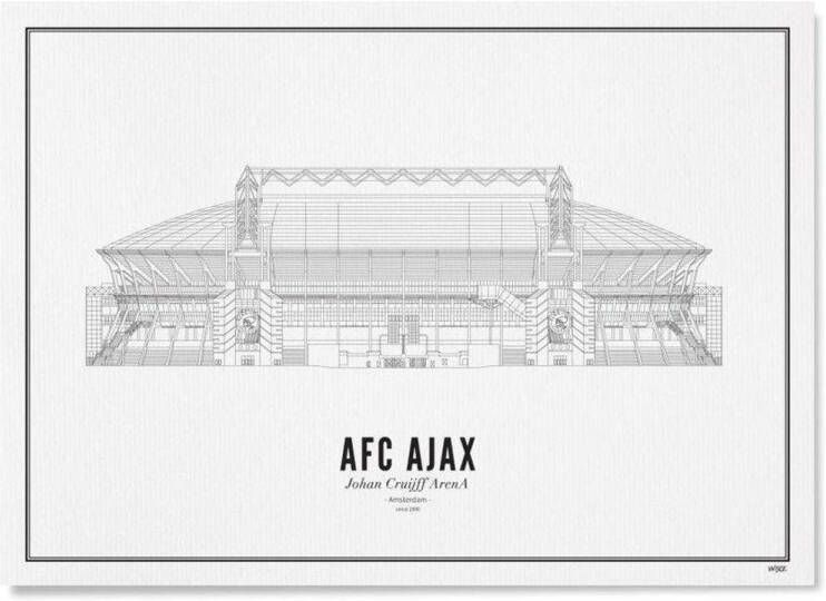 WIJCK. poster Johan Cruijff Arena Ajax (30x40 cm)