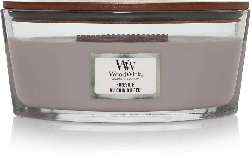 Woodwick Ellipse HearthWick Flame geurkaars Fireside Tot 50 branduren - Foto 2