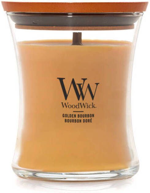 WoodWick geurkaars Golden Bourbon Medium