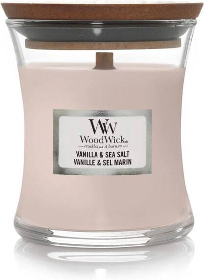 WoodWick geurkaars Vanilla & Sea Salt Mini