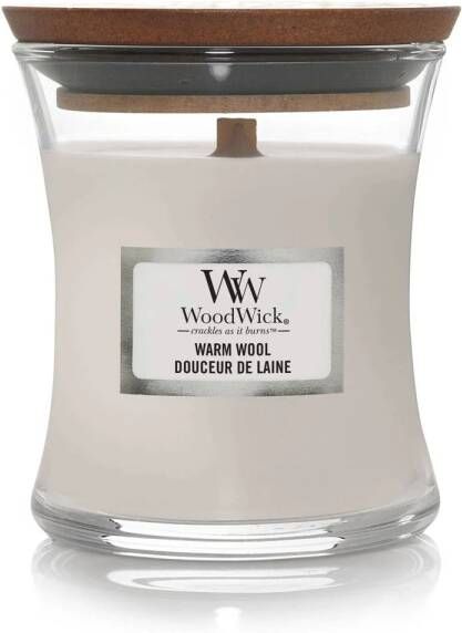 WoodWick Geurkaars Small Warm Wool 8 cm | ø 7 cm - Foto 2