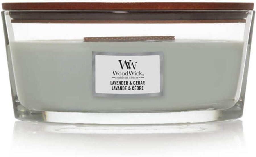Woodwick Geurkaars Ellipse Lavender & Cedar 9 cm 19 cm