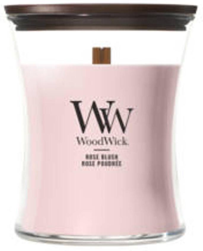 WoodWick geurkaars Rose Blush Medium