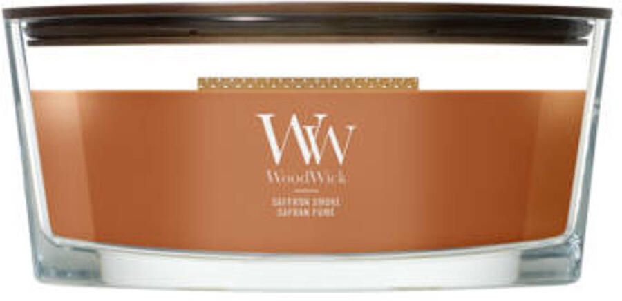 WoodWick geurkaars Saffron Smoke Ellipse