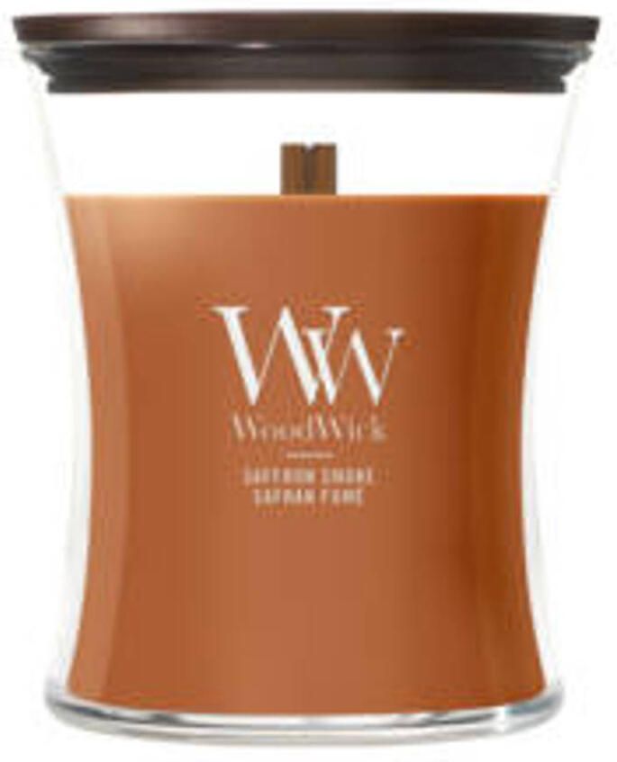 WoodWick geurkaars Saffron Smoke Medium