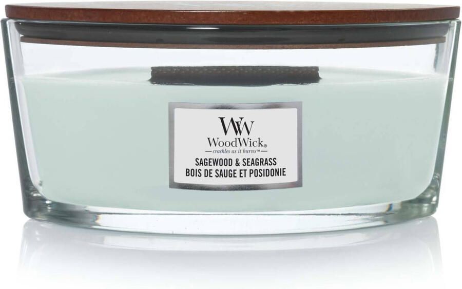 Woodwick Geurkaars Ellipse Sagewood & Seagrass 9 cm 19 cm