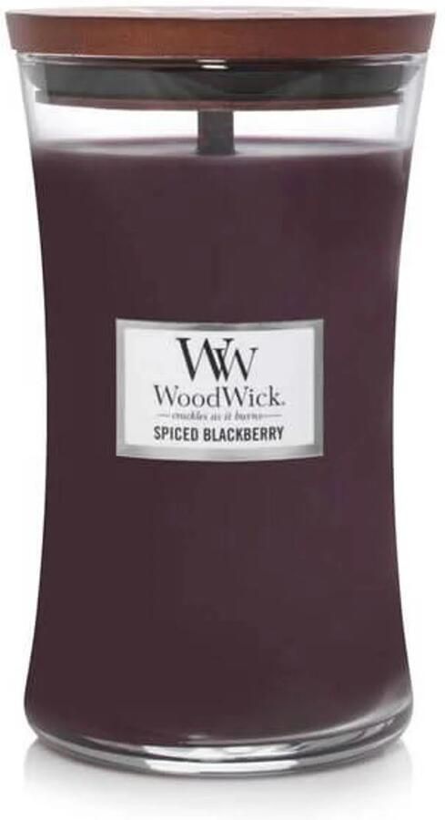 Woodwick Geurkaars Large Spiced Blackberry 18 cm ø 10 cm