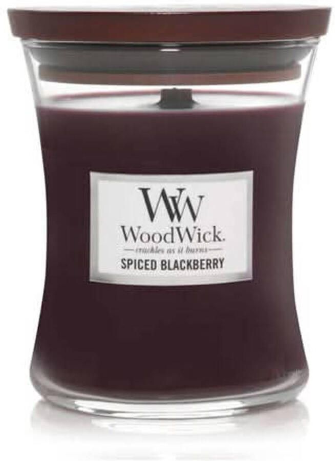 Woodwick Geurkaars Medium Spiced Blackberry 11 cm ø 10 cm