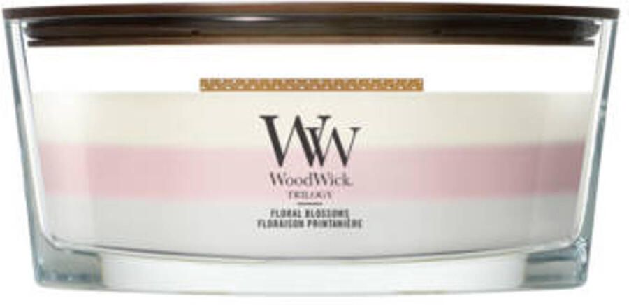 WoodWick geurkaars Trilogy Floral Blossoms Ellipse