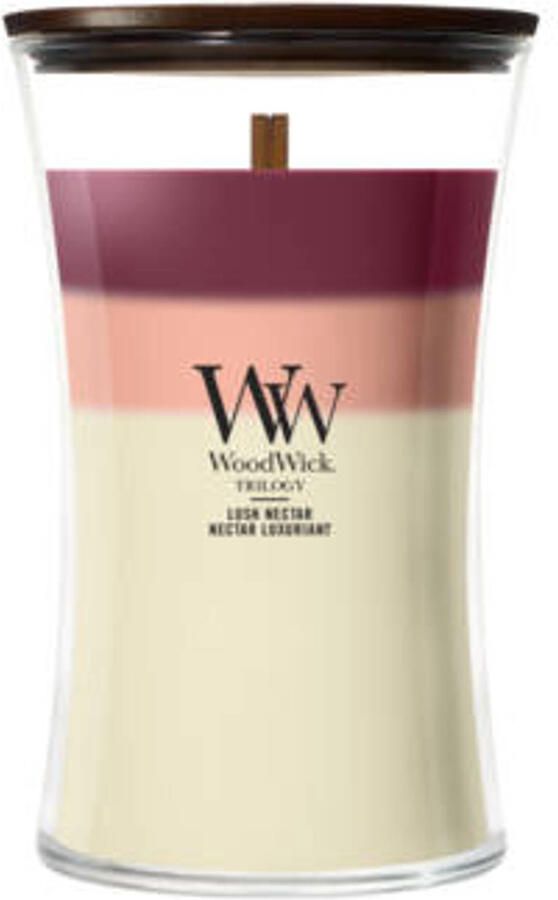 WoodWick geurkaars Trilogy Lush Nectar Large