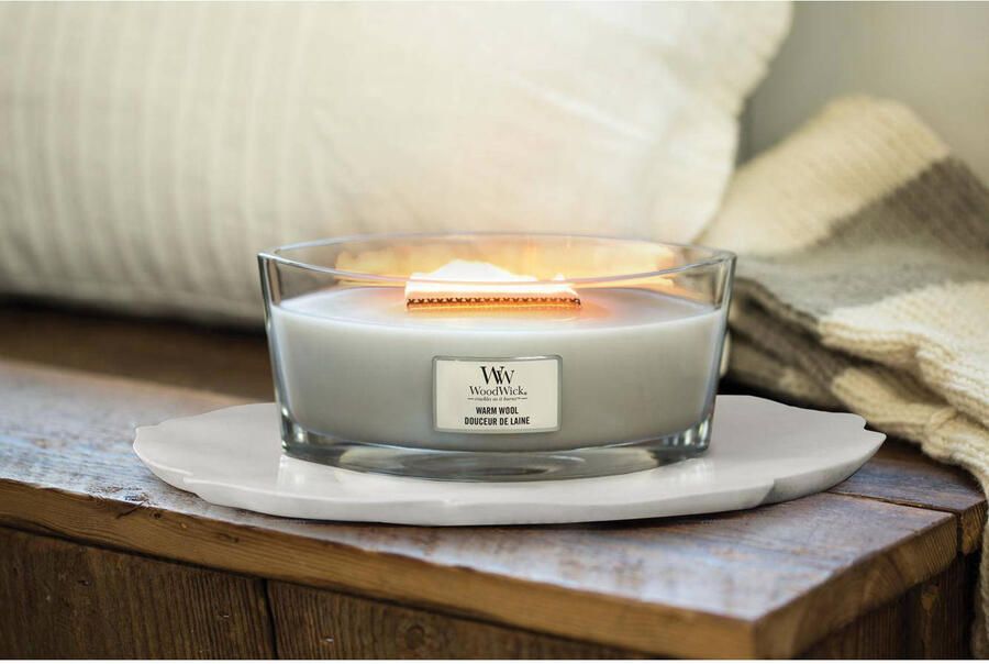 Woodwick Geurkaars Ellipse Warm Wool 9 cm 19 cm