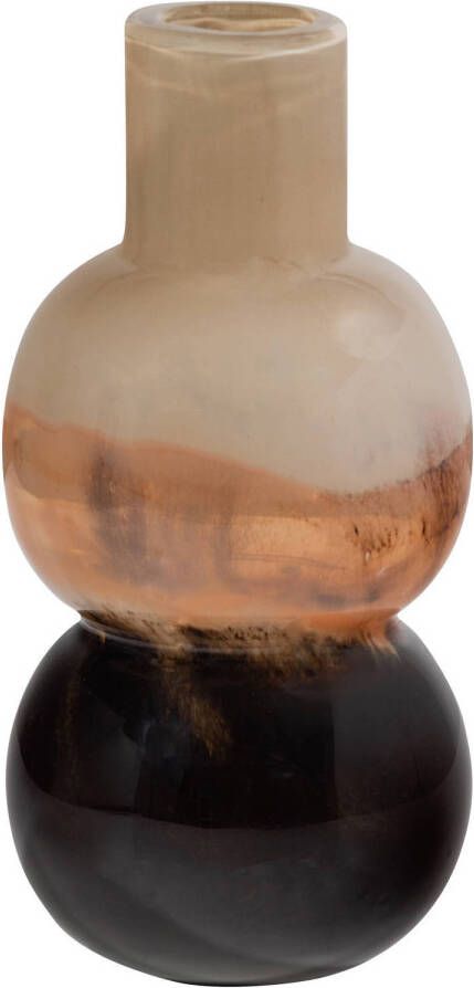 WOOOD Marjon Vaas Handgevormd Glas Bruin 30x14x14