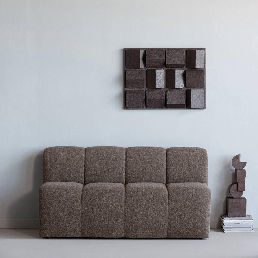WOOOD Axis wanddeco betonlook bruin (81x61x9 cm) - Foto 3