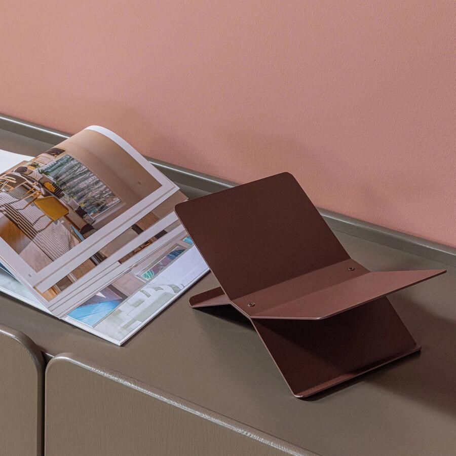 WOOOD Brook Boekenstandaard Liggend Metaal Donkerbruin 12x29x17 - Foto 2