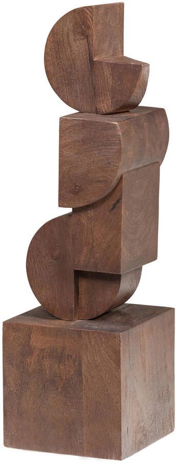 WOOOD Draxa sculptuur ornament hout bruin
