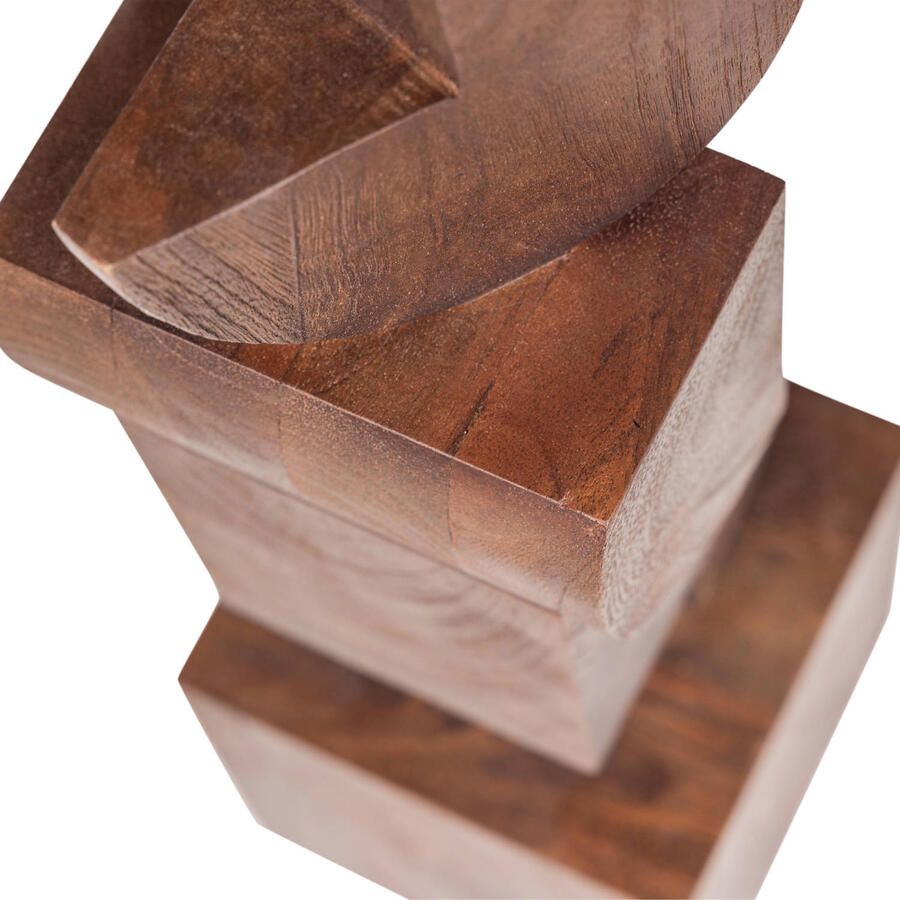 WOOOD Draxa sculptuur ornament hout bruin - Foto 2