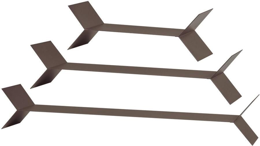 WOOOD Lorin Wandplanken Metaal Zand Set Van 3 13x80x13