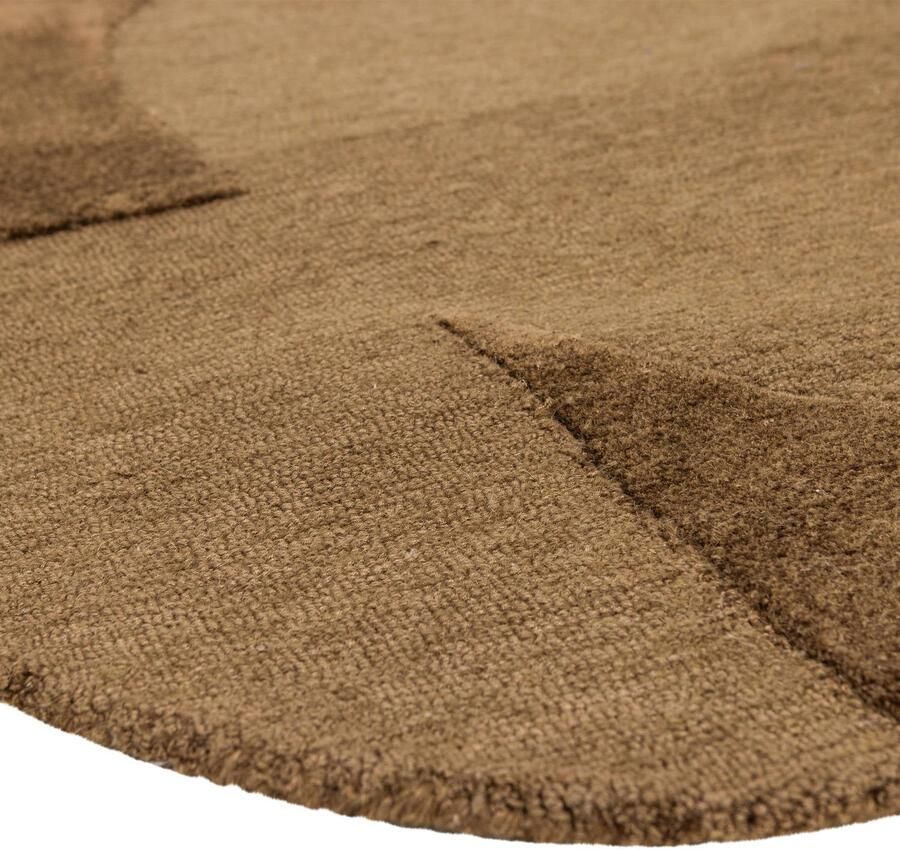 WOOOD Livo vloerkleed viscose wol bruin (170x240 cm) - Foto 3