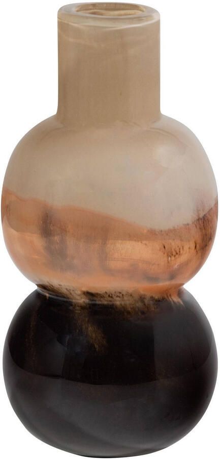 WOOOD Marjon Vaas Handgevormd Glas Bruin 30x14x14 - Foto 2