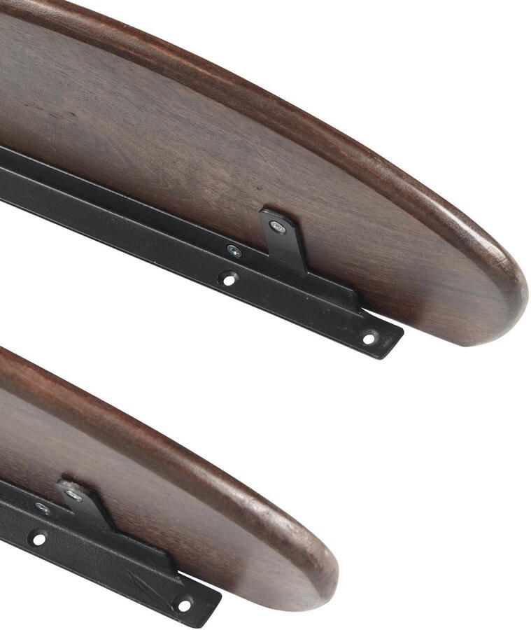 BePureHome Set van 2 Wandplanken Layer Hout Walnoot 2x50x14 - Foto 2