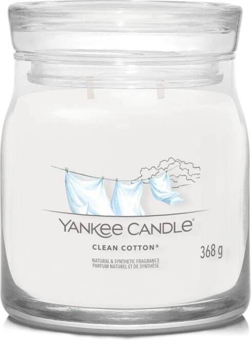 Yankee Candle geurkaaars Clean Cotton Medium