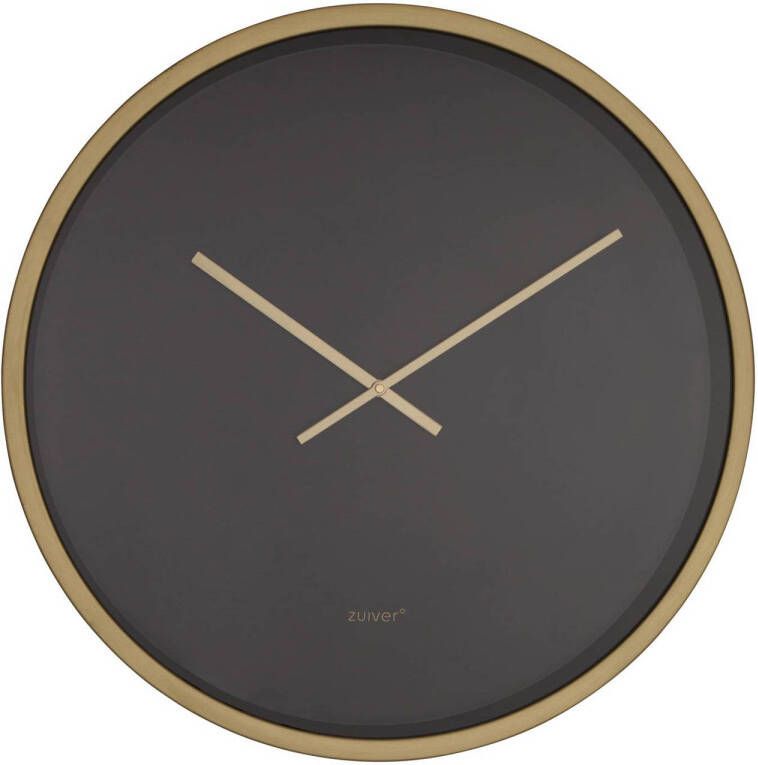 Zuiver Time Bandit Klok| Wandklok Rond 60 cm Zwart|Goud