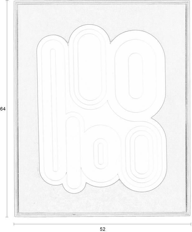 Zuiver wanddecoratie August Wall Art (64 x 52 x 4 cm)