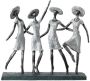 Casablanca by Gilde Decoratief figuur Sculptuur 4 lady's antiek zilver Decoratief object hoogte 34 antiek-finish met teksthanger woonkamer (1 stuk) - Thumbnail 2