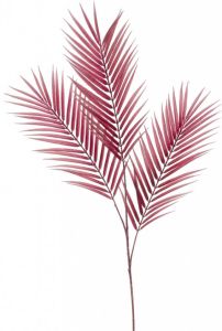 Cozy Ibiza Kunsttak palm burgundy 2 stuks